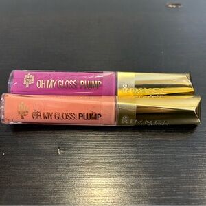 ☀️ 3/$15 2 Rimmel Oh My Gloss! Lip Plump Juicy Lucy Peach Pie